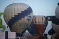 Balloons ready to take off before sunrise Royalty Free Stock Photo