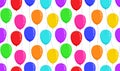 Balloons seamless pattern different colors on white background Royalty Free Stock Photo