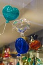 Balloons in the shape of hearts Murano glass Royalty Free Stock Photo