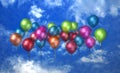 Balloons in the sky Royalty Free Stock Photo