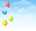 Balloons in The Sky Background