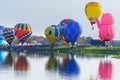 Balloons in sky ,Balloon Festival,Singhapark International Balloon Fiesta 2017.