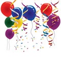 Balloons and Streamers Royalty Free Stock Photo