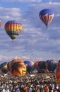 Balloons take to the air at the Albuquerque International Balloon Fiesta in New Mexico