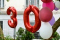 Balloons for the 30th birthday party celebration