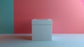 Minimalist Ballot Box on a Modern Two-Tone Background Royalty Free Stock Photo