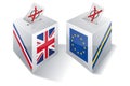 Ballot box with Europe and the UK