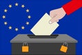 Ballot box for the European elections Royalty Free Stock Photo