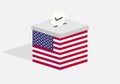 A ballot box icon for a US election