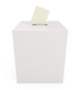 Ballot box isolated on white Royalty Free Stock Photo