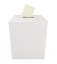 Ballot box isolated on white