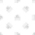 Ballot box pattern seamless vector