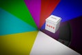 Ballot box slides into a cone towards the end demonstrating Election risk. 3D illustration. Royalty Free Stock Photo