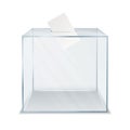 Ballot box square container for paper in an election