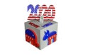 Ballot box USA Election 2020 with party logos