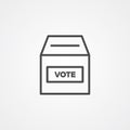 Ballot box vector icon sign symbol