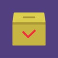 Ballot Box. Vote For The President. Vector