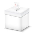 Ballot Box On White.