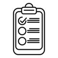 Ballot choice to do list icon outline vector. Democratic state