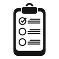 Ballot choice to do list icon simple vector. Democratic state