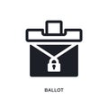 ballot isolated icon. simple element illustration from political concept icons. ballot editable logo sign symbol design on white