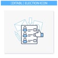 Ballot line icon