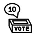 Ballot Vector Thick Line Icon For Personal And Commercial Use