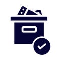 ballot, voting box, box, coupon box icon