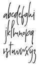 Ballpen handwritten vector alphabet