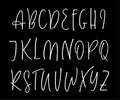 Ballpen handwritten vector alphabet