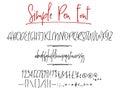 Ballpen lettering vector alphabet