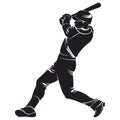 Ballplayer, silhouette Royalty Free Stock Photo