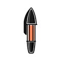 Ballpoint black pen for writing, color isolated illustration with black outline