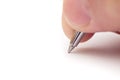 Ballpoint pen, macro shot Royalty Free Stock Photo