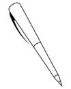 Ballpoint pen. Sketch. Tool with a rod inside. Used for writing, notes, signature
