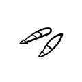 Ballpoint pens doodle sketch vector icon