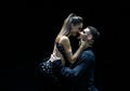 Ballroom couple dancing isolated on black background Royalty Free Stock Photo