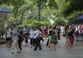 Ballroom dance practicing