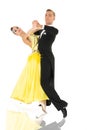 Ballroom dancers. ballroom dance couple in a dance pose isolated on white background. ballroom sensual proffessional