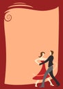 Ballroom dancig decorative frame Royalty Free Stock Photo