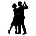 Ballroom Dancing Silhouette Representation of Elegance, Grace, and Motion Royalty Free Stock Photo