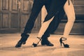 Ballroom dancers dancing couple Royalty Free Stock Photo