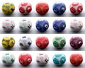 Balls with asian and oceanian flags of nations