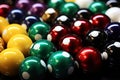 Balls for billiards snooker background