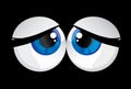Balls bulging eyes Royalty Free Stock Photo