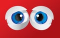 Balls bulging eyes Royalty Free Stock Photo