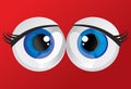 Balls bulging eyes Royalty Free Stock Photo