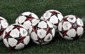the balls of champions league in the field photo was taken during match between shakhtar donetsk ukraine vs manchester united