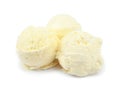 Balls of delicious vanilla ice crea whitm