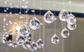 Balls faceted glass. Decorative.